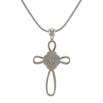 Delicate Cross Cremation Pendant II